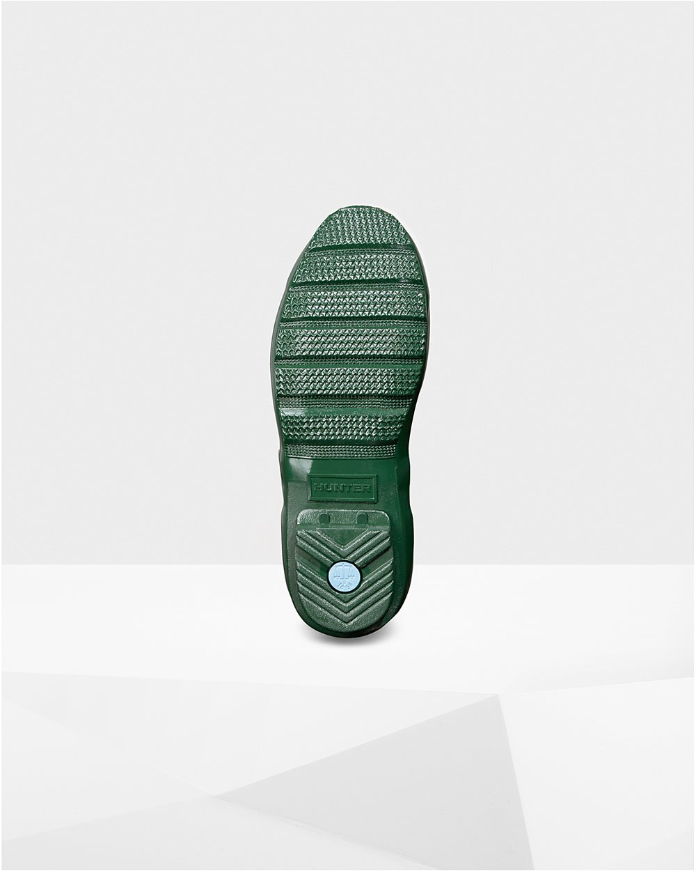 Womens Short Rain Boots - Hunter Original Gloss (95NZYDIVE) - Green